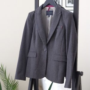 Grey Wool Blazer from Banana Republic